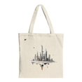 thumbnail image 1 of Stylish Canvas Tote Bag with Vibrant Orange and Pink Splash Design - Perfect for Shopping Travel and Parties, 1 of 4