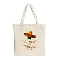 thumbnail image 1 of Stylish Canvas Tote Bag with Vibrant Orange and Pink Splash Design - Perfect for Shopping Travel and Parties, 1 of 4