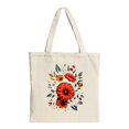 thumbnail image 1 of Stylish Canvas Tote Bag with Vibrant Orange and Pink Splash Design - Perfect for Shopping Travel and Parties, 1 of 4