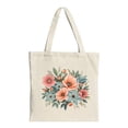 thumbnail image 1 of Stylish Canvas Tote Bag with Vibrant Orange and Pink Splash Design - Perfect for Shopping Travel and Parties, 1 of 4