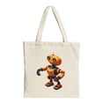 thumbnail image 1 of Stylish Canvas Tote Bag with Vibrant Orange and Pink Splash Design - Perfect for Shopping Travel and Parties, 1 of 4