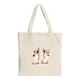 thumbnail image 1 of Stylish Canvas Tote Bag with Vibrant Orange and Pink Splash Design - Perfect for Shopping Travel and Parties, 1 of 4