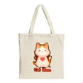thumbnail image 1 of Stylish Canvas Tote Bag with Vibrant Orange and Pink Splash Design - Perfect for Shopping Travel and Parties, 1 of 4