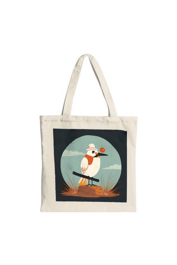 Stylish Canvas Tote Bag with Whimsical Bird Design Perfect for Shopping Travel and Parties - Eco-Friendly & Multifunctional