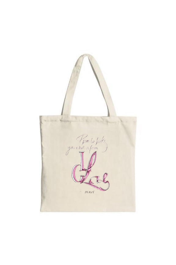 Stylish Canvas Tote Bag with " You are fan " in bold text and vibrant pink & purple " dance " design perfect for shopping and travel