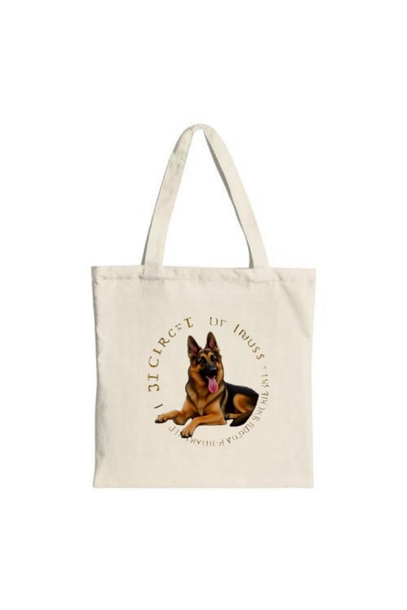 Stylish Canvas Tote Bag featuring a happy German design with playful text perfect for shopping travel and parties