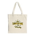 thumbnail image 1 of Stylish Canvas Tote Bag with bold " SUNSHINE is a little " in vibrant green and yellow perfect for shopping and travel, 1 of 4