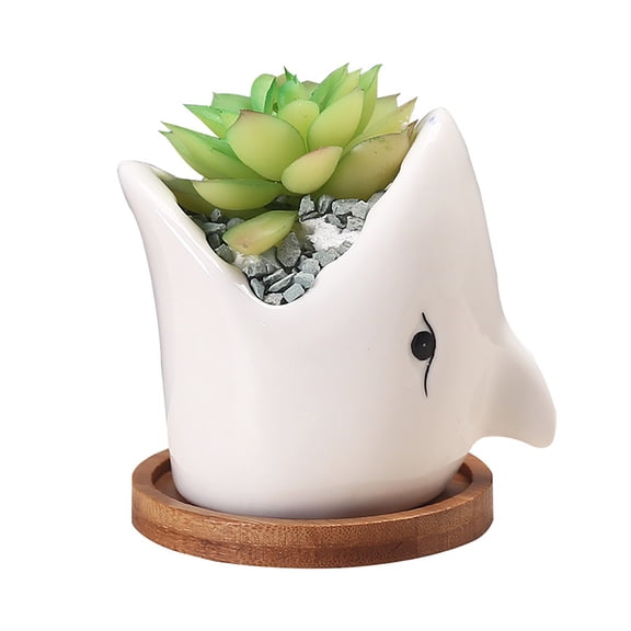 Stylish Cartoon Cactus Ceramic Planter Pot for Unique Patio and Garden