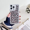 thumbnail image 1 of Stylish Case for Apple iPhone 16, Slim Fit Soft TPU Bumper Rugged Shockproof Anti-Scratch Luxury Anti-Slip Phone Case Cover for iPhone 16, Pink Leopard Print, 1 of 8