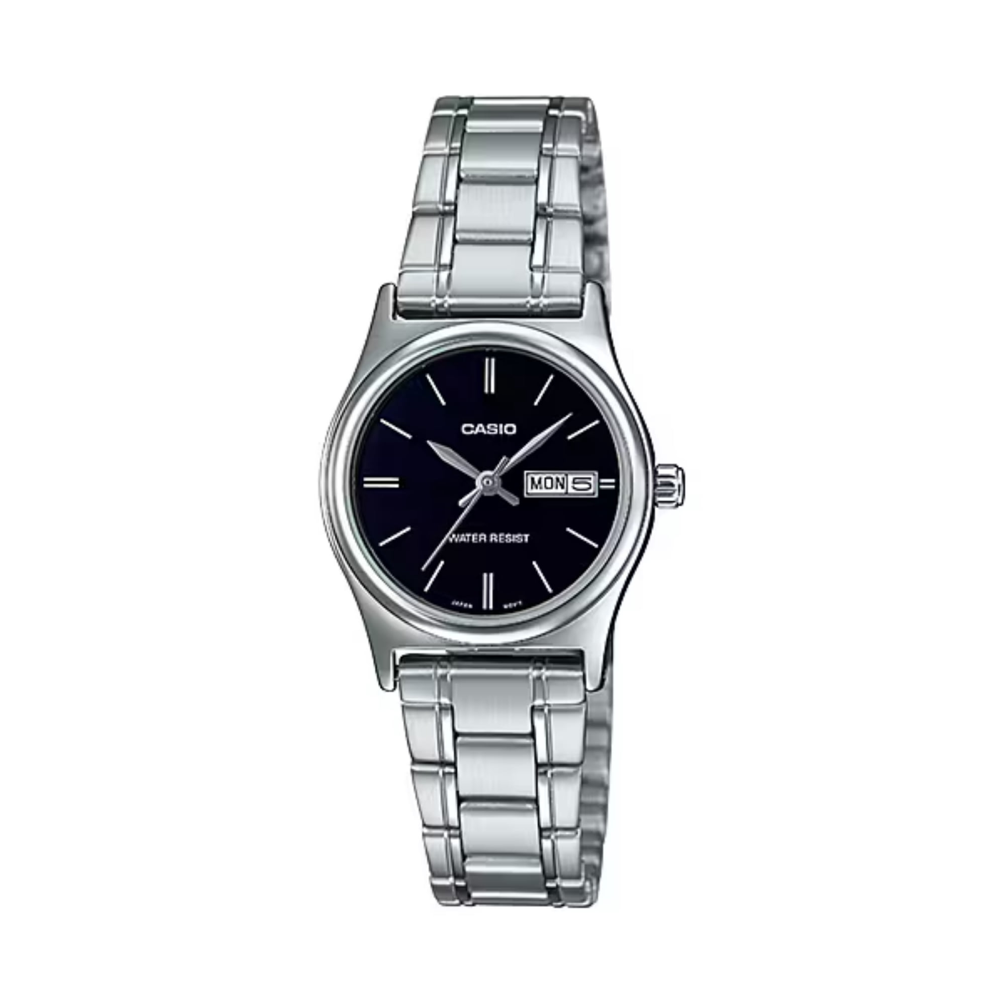 Casio Women's Black Dial Analog Watch Stainless Steel Bracelet -