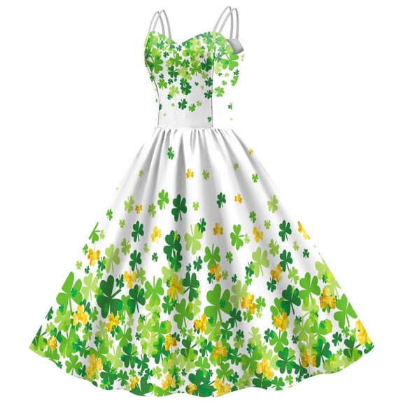Stylish Casual Dress For Saint Patrick's Day Festive Irish Celebration Flowy Sleeveless