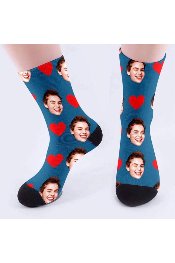 Stylish Casual Print Over The Knee Socks, Novelty Crew Length Stockings for Daily Wear and Festive Holiday Giving with Patterns