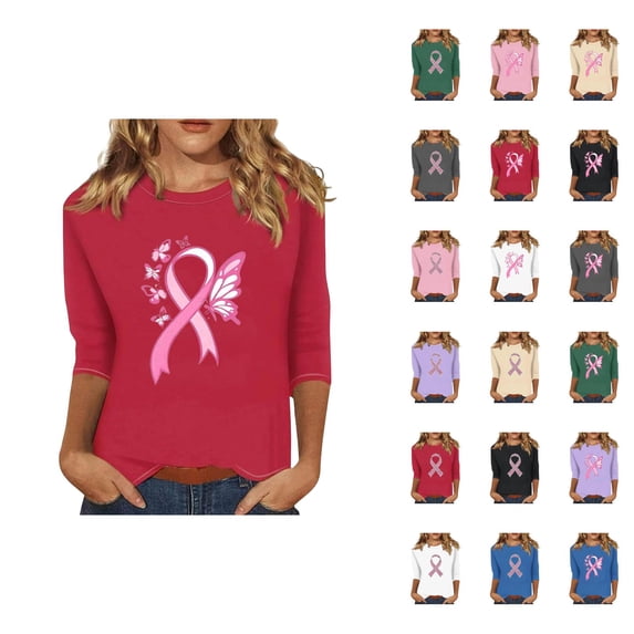 Stylish Casual Printed 3/4 Sleeve Top For – Half Sleeve T Shirt With Eye Catching Graphic For Everyday Wear