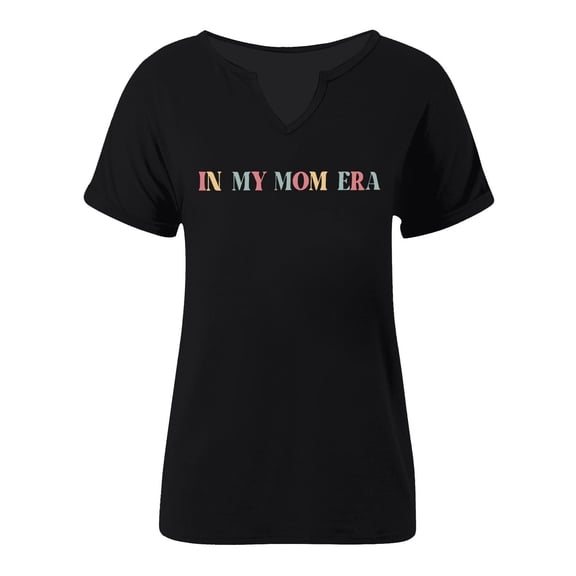 Stylish Casual Printed Top Loose Neck T Shirt for Everyday Wear Womens Shirt Elbow Tops for Women Mod Bod Tops Shirt Women Womens T Shirts plus Short Sleeve Running Shirts