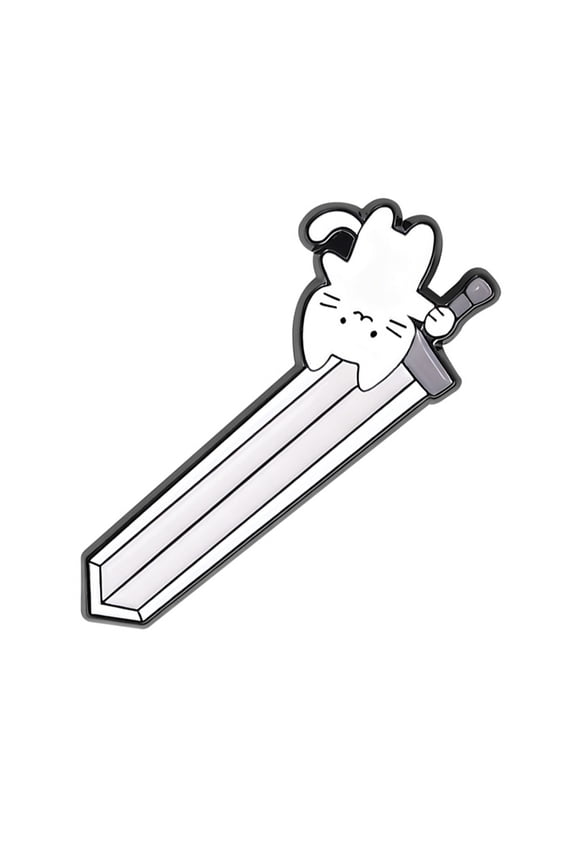 Stylish Cats Holding Swords Design Alloy Brooch Pin Fashion Accessory Perfect For Lovers Collection
