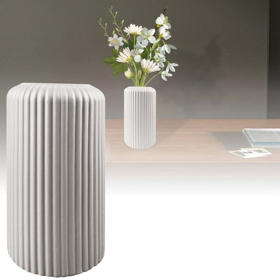 Stylish Desktop Ornament Ceramic Hydroponic Vase Transparent Flower Arrangement Decorative Light Flower Set for Home and Garden