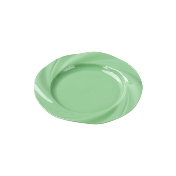 Stylish Ceramic-Look Breakfast Plates with Twisted Rim and Skidproof Base - Modern Home, Café, and Restaurant Serving Dishes for Elegant Meal Presentation