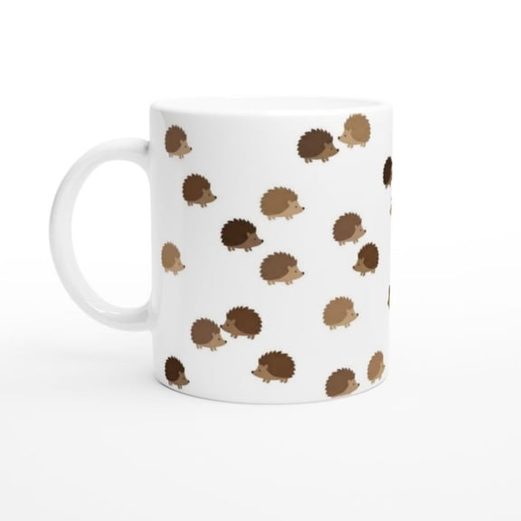 Stylish Ceramic Mug with Modern Hedgehog - Perfect Gift.