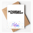thumbnail image 1 of Stylish Characters Saturday Welcome Back Greeting Cards Envelopes Blank, 1 of 4
