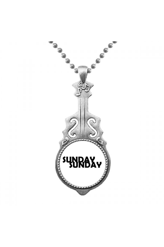 Stylish Characters Sunday Pendant Jewelry Music Guitar Torque Hangtag