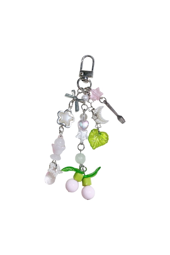 Stylish Cherry Keychain Pendant Charm For Fashion Forward Women Seeking Individualized Decoration And DIY Enthusiasts