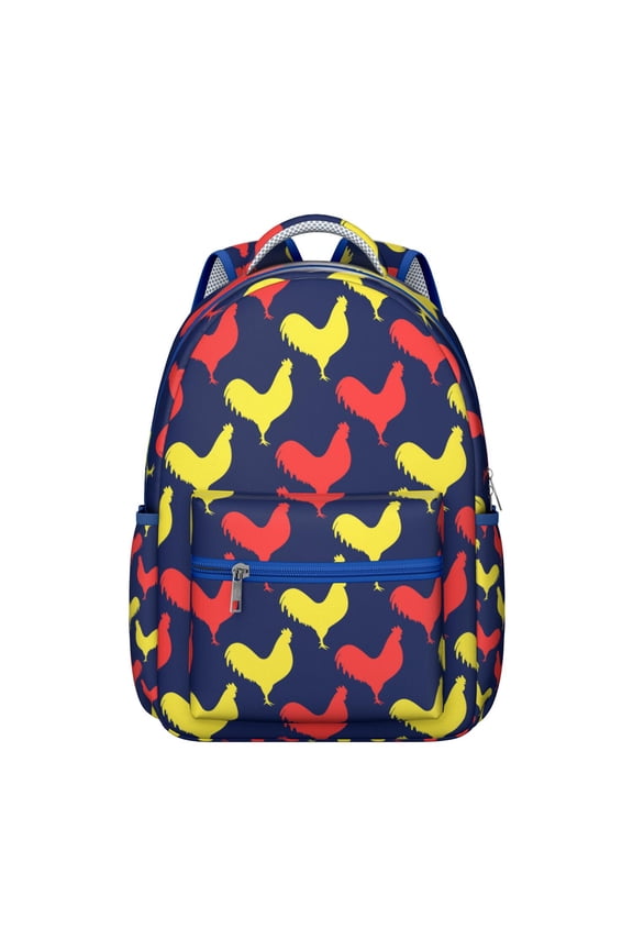 "Stylish Chicken Graphic Backpack - Spacious & Waterproof School Bag for Teens, Lightweight Laptop Backpack for High School & College, Trendy & Practical"