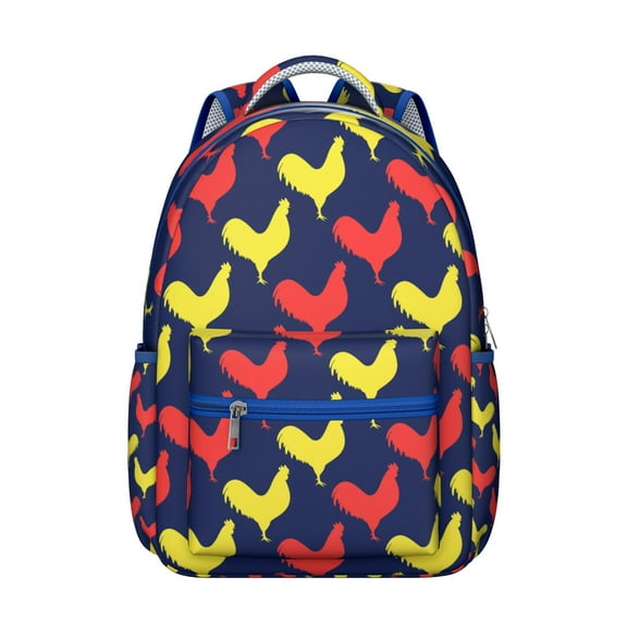 "Stylish Chicken Graphic Backpack - Spacious & Waterproof School Bag for Teens, Lightweight Laptop Backpack for High School & College, Trendy & Practical"