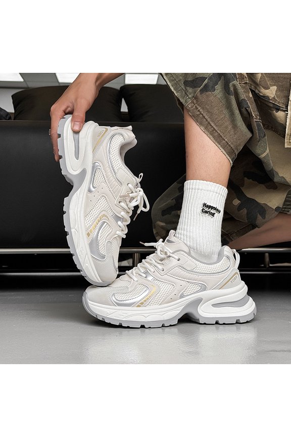 Stylish Chunky Sneakers with a Thick Sole, Perfect for Spring. These Trendy And Versatile Shoes Are Popular Among Internet Celebrities And Ideal for Casual Sports Activities