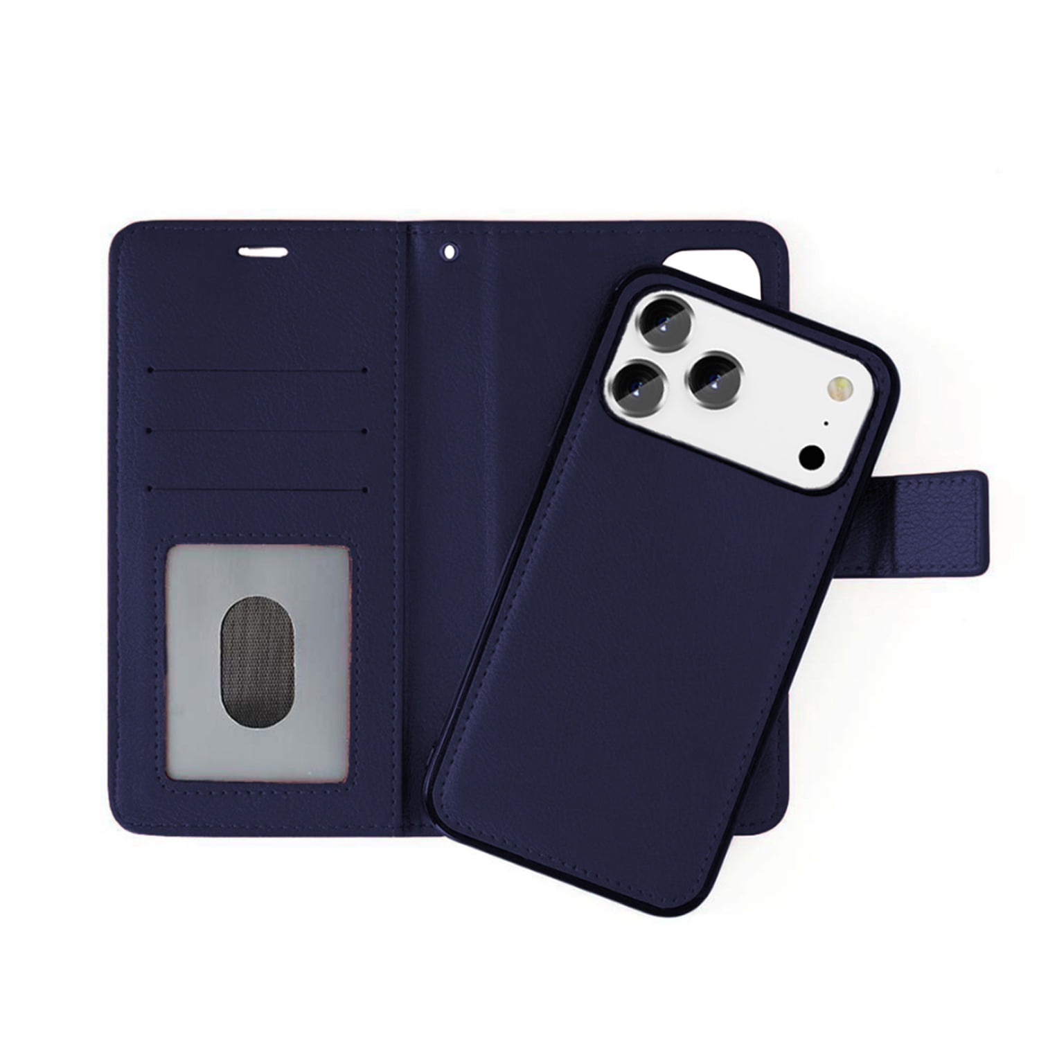 Stylish Classic Magnet Wallet Case for iPhone 17 Pro - Brown