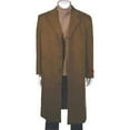 thumbnail image 1 of Stylish Classic Single Breasted Overcoat Mens Dress Coat Dark Brown In 65% Wool Topcoat, 1 of 1