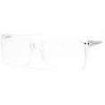 thumbnail image 1 of Stylish Classic Thin Plastic Rectangular Horn Rim Reading Glasses Clear +1.00, 1 of 4