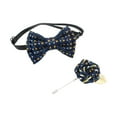 thumbnail image 1 of Stylish Classical Pattern Bowtie and Chest Flower Set for Children Gentlemen Little Boys School Event Necktie Corsage, 1 of 9