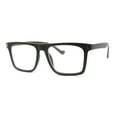 thumbnail image 1 of Stylish Classy Squared Rectangle Horn Rim Plastic Fashion Reading Glasses All Brown +4.00, 1 of 4