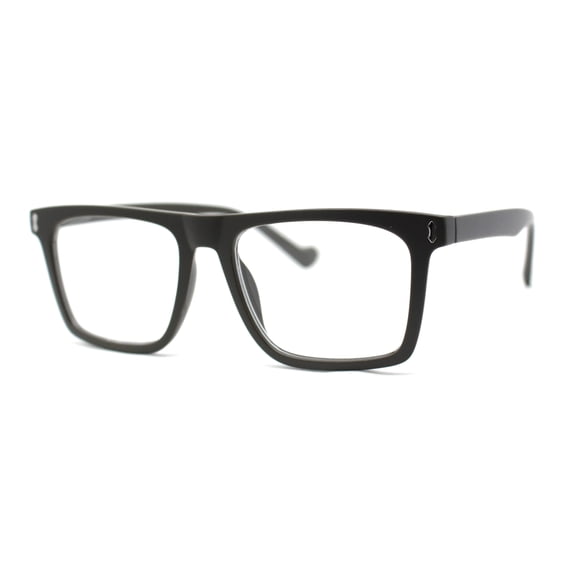 Stylish Classy Squared Rectangle Horn Rim Plastic Fashion Reading Glasses All Brown +4.00