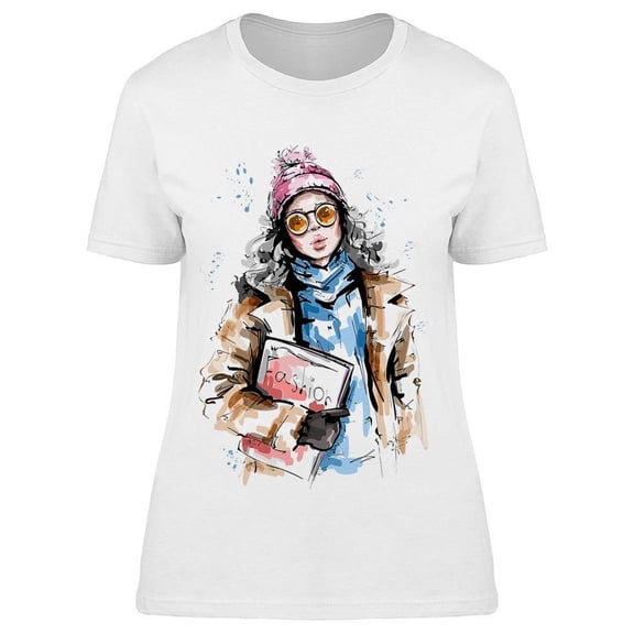 Stylish Clothes Model With A Bag T-Shirt Women -Image by Shutterstock, Female Medium