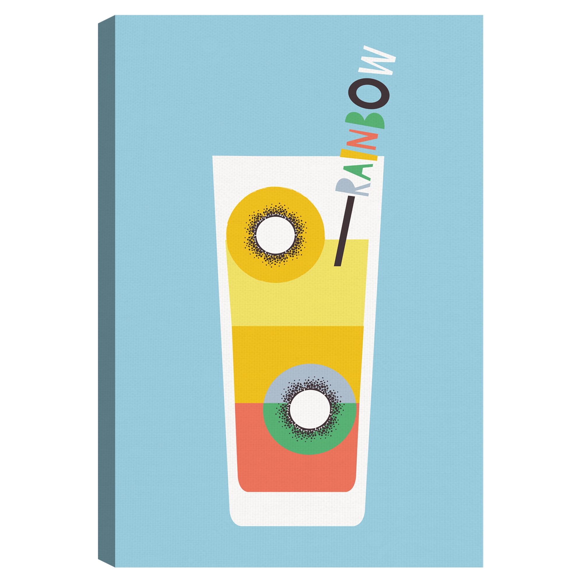Stylish Cocktail Rainbow by Sophie Ledesma Canvas Art Print