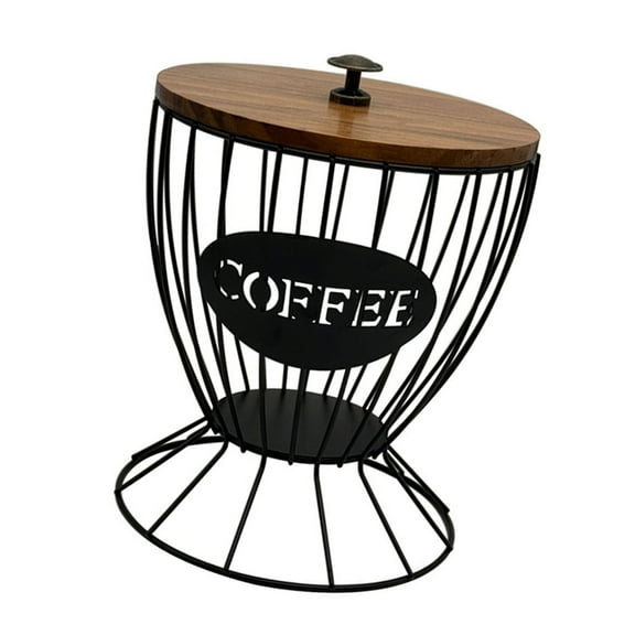 Stylish Coffee Pods Holder With Lid Stand Organizers For Kitchen And Cafe Use