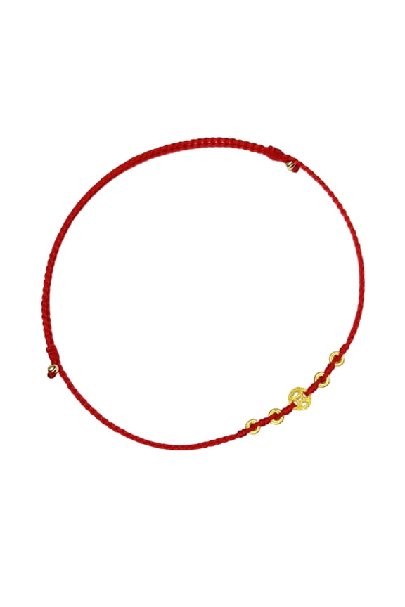 Stylish Coin Bracelet Handmade Red String Bracelet for Youthful Fashion Enthusiasts Seeking Distinct Accessories