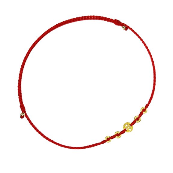 Stylish Coin Bracelet Handmade Red String Bracelet for Youthful Fashion Enthusiasts Seeking Distinct Accessories