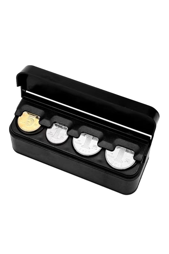 Stylish Coin Holder for Car, High Capacity Coin Case Vehicle Home Coin Purse