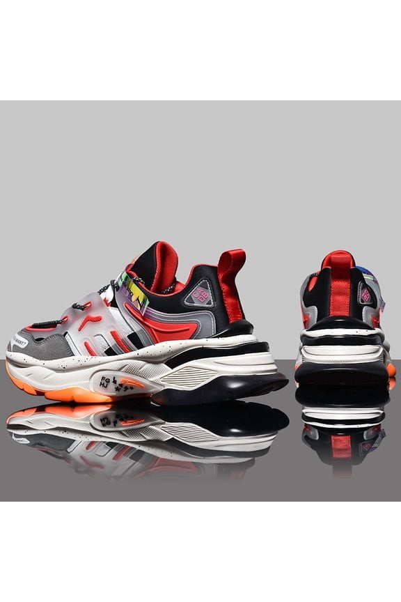 Stylish Color Block Chunky Dad Sneakers for Men And Women - Popular Unisex Casual Footwear Featuring a Thick Sole, Breathable Material, Non-Slip Bottom