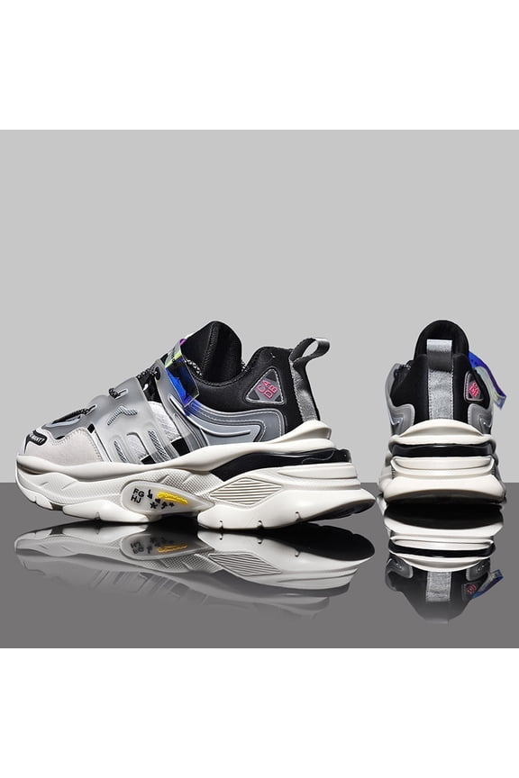 Stylish Color Block Chunky Dad Sneakers for Men And Women - Popular Unisex Casual Footwear Featuring a Thick Sole, Breathable Material, Non-Slip Bottom