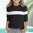 thumbnail image 1 of Stylish Color Block Long Sleeve Round Neck Tee For Girls Soft Everyday Casual Top Comfortable Toddler Kids Wear T-Shirts Kids Short Sleeve Crewneck Solid Basic Tees Casual Tops, 1 of 3