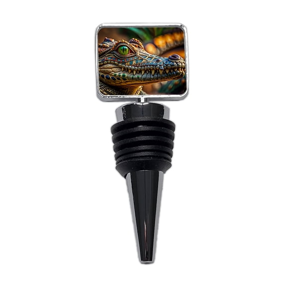 Stylish Colorful Alligator Head Wine Bottle Stopper Cap Plug