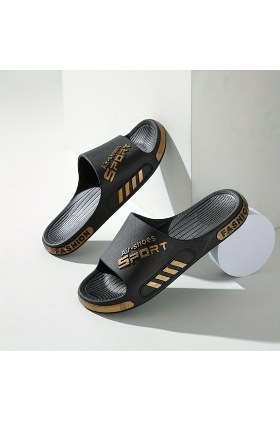 Stylish & Comfortable All-Season Quick-Dry Slides: Non-Slip, Easy-Clean PVC Slippers for Indoor/Outdoor Use