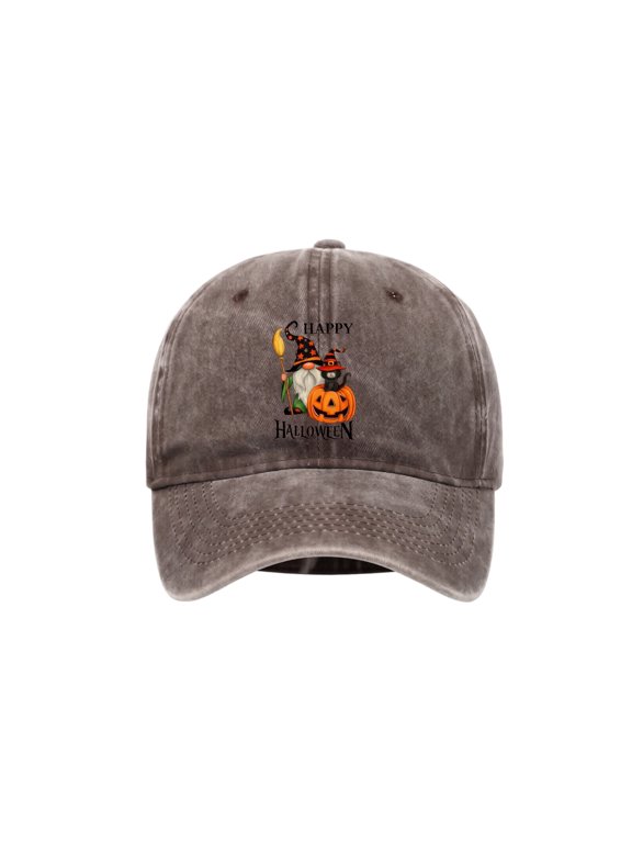 Stylish Comfortable Halloween Baseball Cap for Large Head – Adjustable Dad Hat, Curved Brim Casual Cap for Men Women, Perfect for Party and Daily Use Coffee