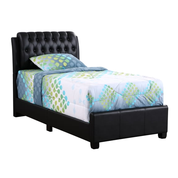 Stylish Contemporary Twin Bed In Bold Black