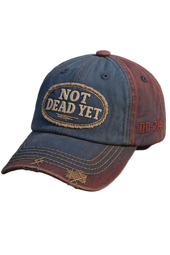 Stylish Contrast Stitching Baseball Hat Breathable Mesh Adjustable Closure Embroidered Unisex Outdoor Sun Hat