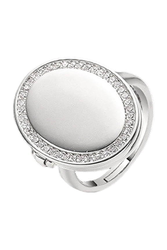 Stylish Copper Oval Locket Rings for Women Adjustable Opening Finger Rings with Secret Storage Compartment Jewelry