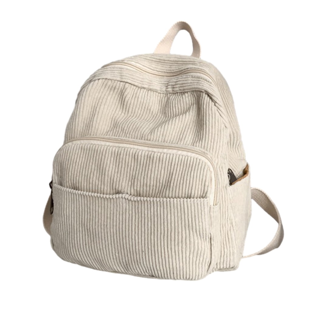 Stylish Corduroy Backpack Vintage Rucksack Travel Casual Daypack ...